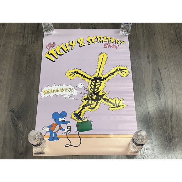 Vintage The Itchey And Scratchey Show Poster 1992 Matt Groening THE SIMPSONS - Picture 1 of 6